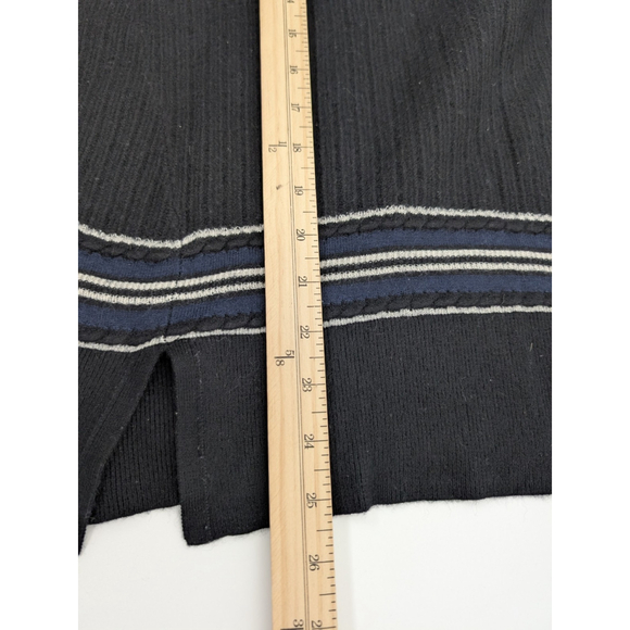 Rag and Bone Dianna Sweater Sz S Black Rugby Polo Preppy Oversize Retro - Picture 10 of 10